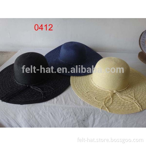 2016 collection 100% woven paper straw wide brim hat